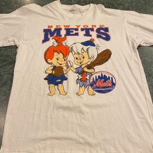 Vintage 90’s Pebbles & Bam Bam NY METS Tee Size XL